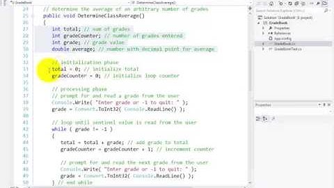 class Average | Using Sentinel l controlled Repetition| learn c#|step by step c# |  part 15