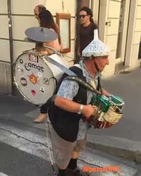 funny italians-CLASSIC ITALIAN NONNO 'one man band' (funny italians)