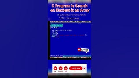 program of search array elements in C|#shorts #youtube #ytshorts #trending #youtubeshorts #coding