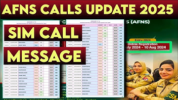 Afns calls update 2025|Afns calls information 2025|AFNS Final Interview Preparation 2025