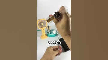 My fan can tell you the time and temperature #foryou #clock #usbfan #goodthing #summer #fyp