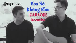 KARAOKE Hoa Nở Không Màu   Hạ Tone   Acoustic Beat   Hoài Lâm