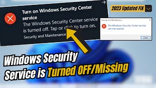 (2023 FIX) Windows Security Center Service is Turned off or Missing in Windows 11/10 screenshot 5