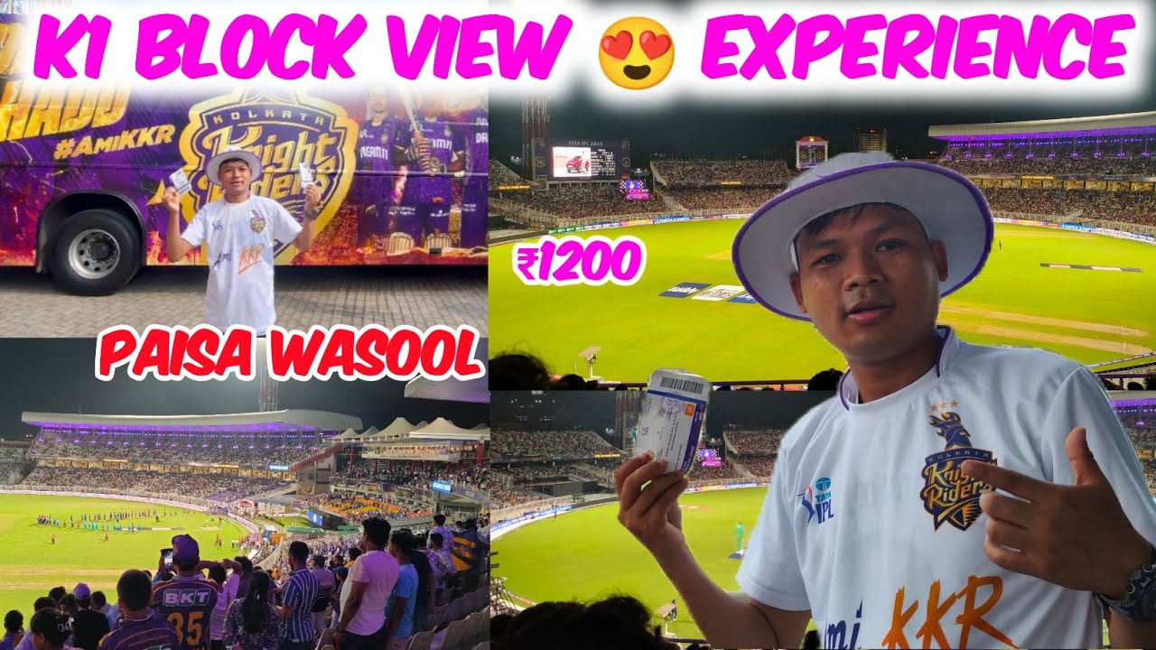 K1 Block Eden garden View Experience 😍 | Kkr Vs Csk Tickets release date | Eden garden Best Block 😍
