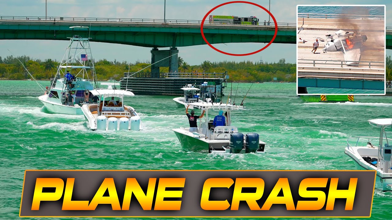 HAULOVER INLET ⛔️MOMENTS AFTER THE PLANE CRASHED ON THE BRIDGE ⛔️ BOAT