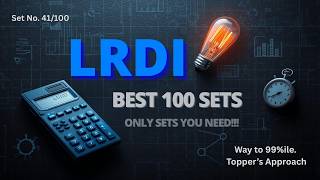 CAT LRDI SET 41/100 - A very good set on Games and Tournaments (Difficulty Level - Hard).