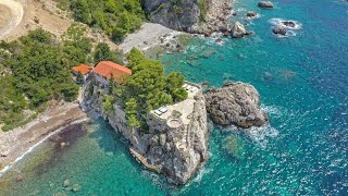 Budva, Rezevici - seafront stone villa on a private peninsula