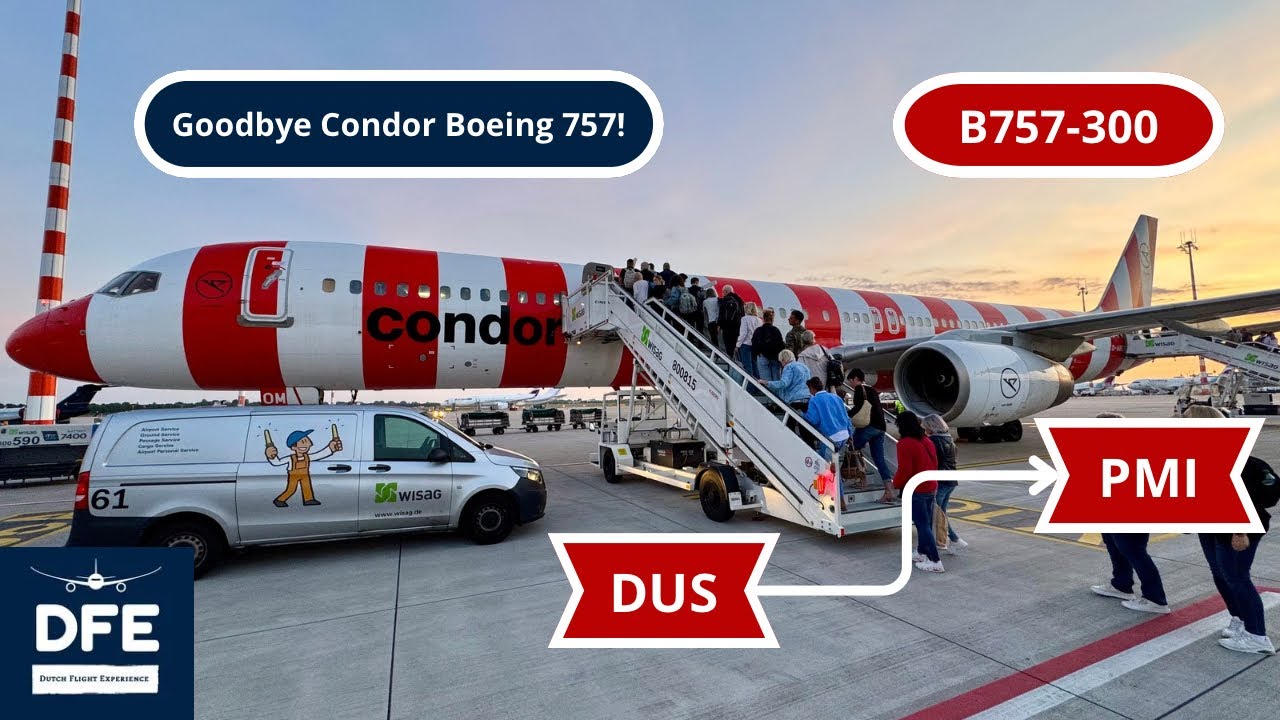 *4K*| Goodbye B757!! | Condor | Boeing B757-300 | Dusseldorf - Palma De Mallorca