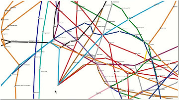 Force Directed Graph of London Underground - including CrossRail - using D3.