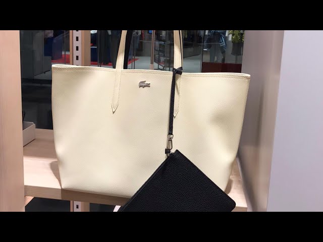 Lacoste Anna Large Reversible Shopping Bag (Black Warm Sand) Handbags