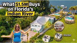 Tour This $1.5M Florida Waterfront Dream Home! (POOL & BEACH Included) | Grant-Valkaria, Florida