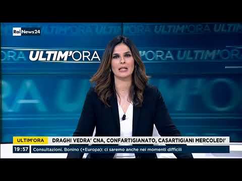 RAI NEWS 24 h 19.55 dell'8-2-2021. Mercoledì Draghi incontrerà CNA