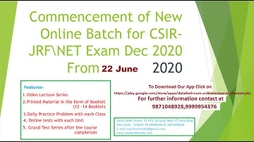 New Batch announcement for Csir Jrf/Net | IIT GATE | IIT JAM | Chemistry For You | C4U