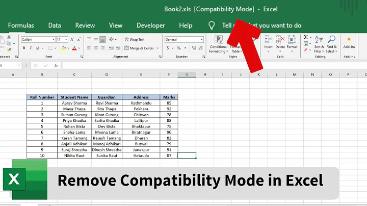 How to remove Compatibility Mode in Microsoft Excel