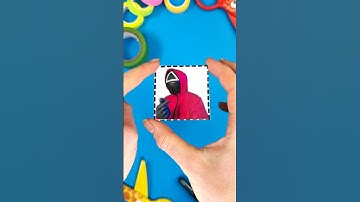 Funny Paper Craft Trick Shot with Pink Soldier by Squid Game 2 💫#squidgame #squidgame2 #papercraft