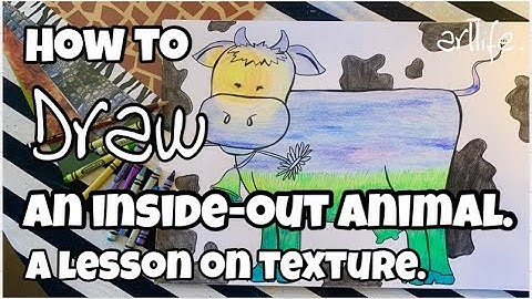 ART VIDEO: How to draw an inside-out ANIMAL and learn about TEXTURE with Kerri Bevis #art #artlife