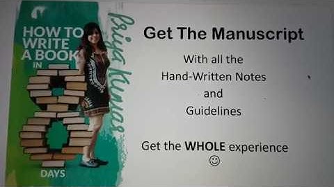 How to Write a Book in 8 Days — Priya Kumar