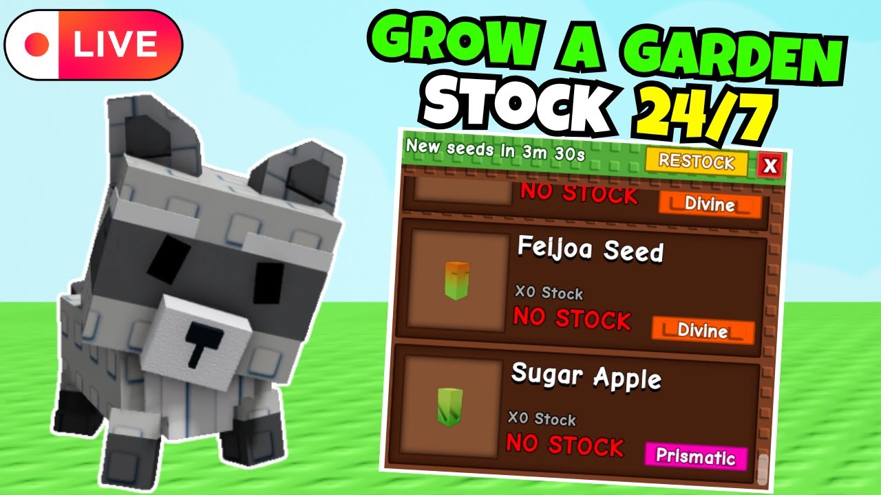 Grow a Garden STOCK, Weather, and TRADE (24/7) | 🔴LIVE🔴