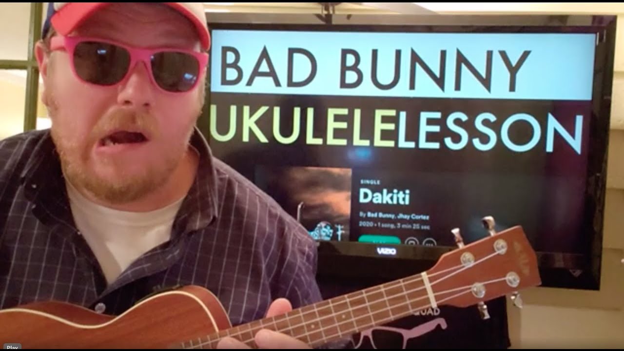 How To Play Dakiti on ukulele Bad Bunny // easy ukulele tutorial beginner  lesson easy chords - YouTube