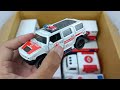 救急車のミニカー走る☆緊急走行テスト☆坂道走る☆ Ambulance miniature car runs! Emergensy driving test #486