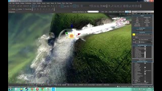 Cryengine #12 создание водопада, волны на воде, отражение в воде Creating waterfall уроки