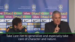 Neymar cries in Press conference after Brazilian coach defending him