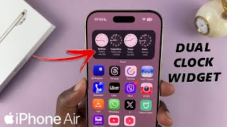 How To Add Dual Clock Widget On Home Screen On iPhone Air screenshot 4