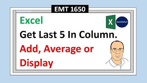 Get Last 5 in Column, Then Add, Average & Display. Six Amazing Examples. Excel Magic Trick 1650.