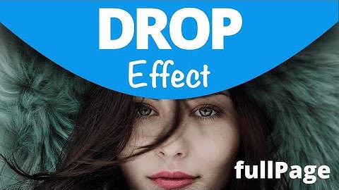 Drop Effect - fullPage.js extension