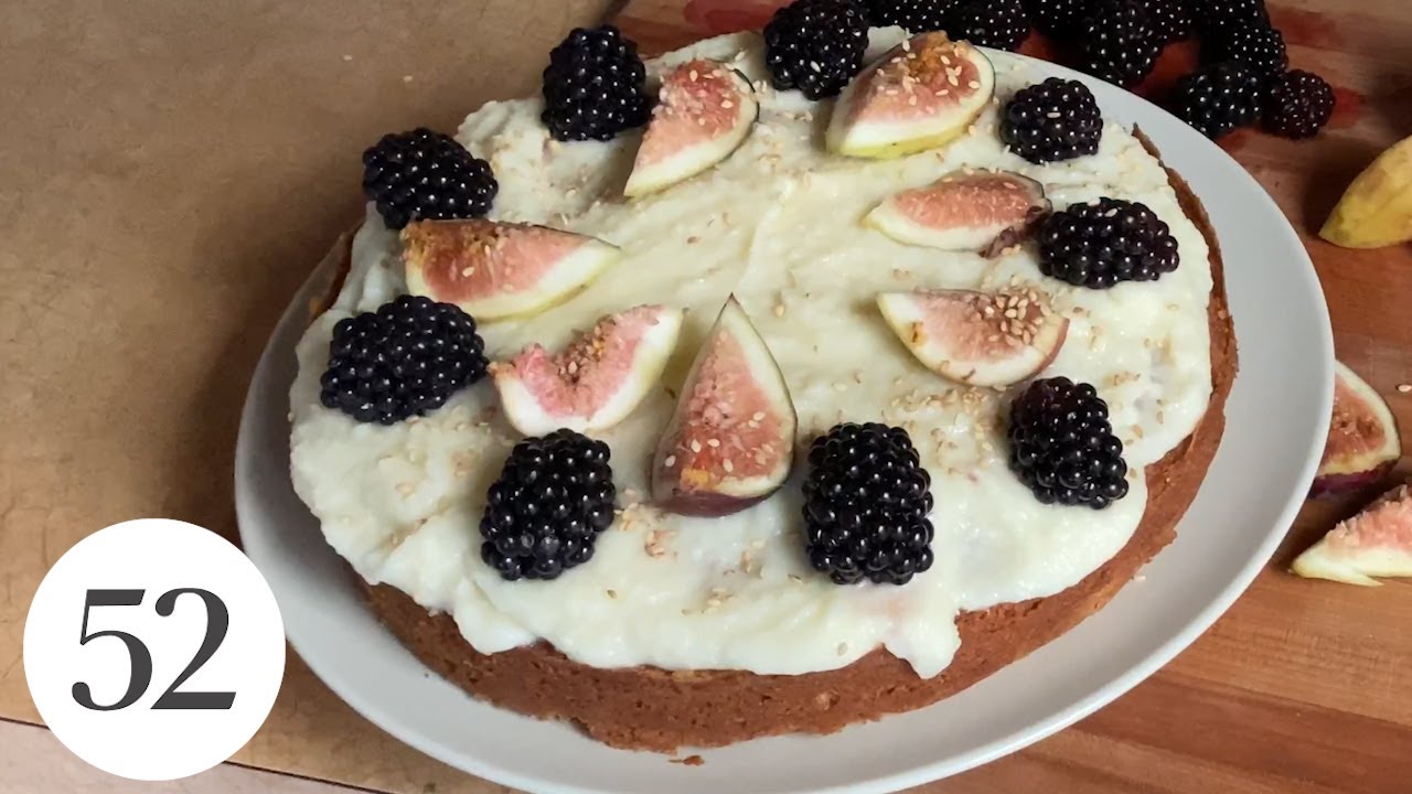 Fig, Blackberry & Tahini Cake | Brinda Cooks the Books | Food52
