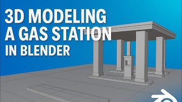 3D Modeling an Old Gas Station in Blender | Step by Step Tutorial