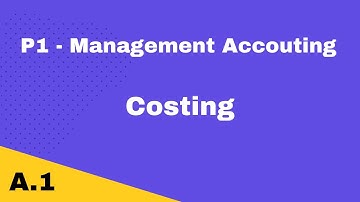 P1 | Costing | CIMA | cimaselfstudy.com | Free CIMA Study Materials