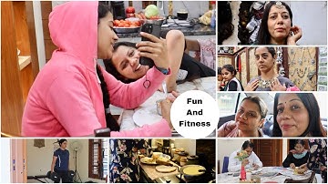 Saturday Workout And 3 Days Plan | Winter Breakfast |Jasmine Ki Masti +Shopping 