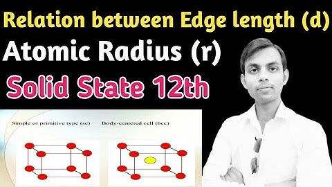 relation between edge length and radius ||Relation Between Atomic Radius and Edge Lenght ||SCC ||BCC