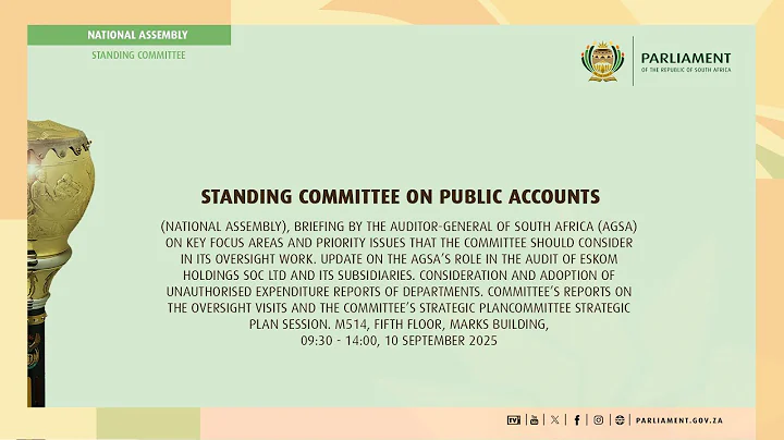 Standing Committee on Public Accounts, 10 September 2025