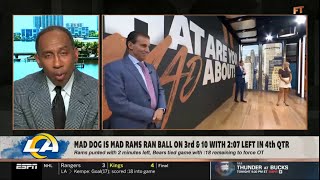 FIRST TAKE | Stephen A reacts to Mad Dog is mad Rams ran ball on 3rd & 10 with 2:07 left in 4th QTR Fright Night ЁЯШи Stephen A Reacts To The Rams Aaron Donald Myles Garrett Duo First Take