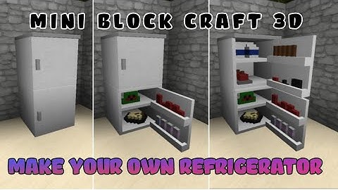 Refrigerator Tutorial - MINI BLOCK CRAFT