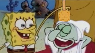 A king size ultra krabby supreme with the works double batter fried on a stick for squidward