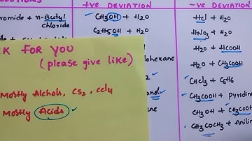 Simple Trick to remember examples of Ideal & Non Ideal solutions ( For Board & objective exams)