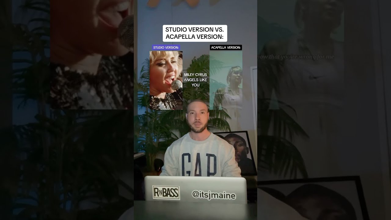 Studio Version Vs Acapella Miley Cyrus Angels Like You Shorts Mileycyrus