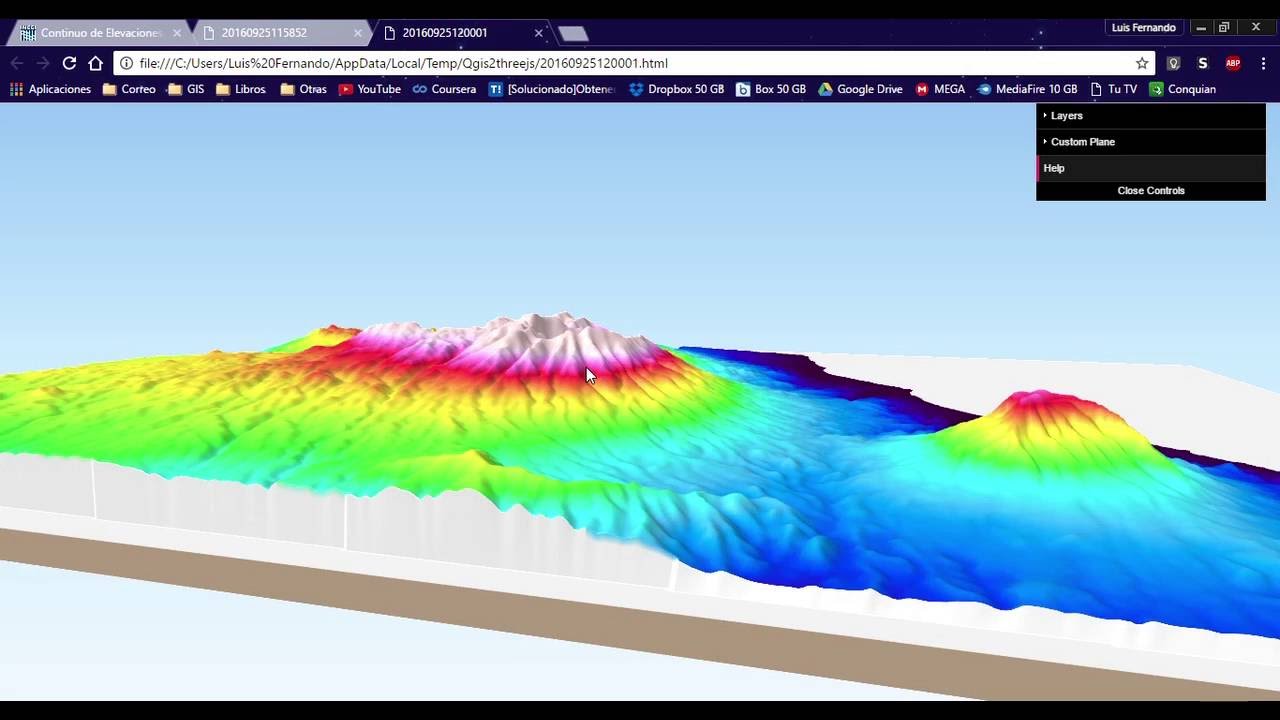 TUTORIAL QGIS - MODELO DE ELEVACION INEGI - 3D - YouTube