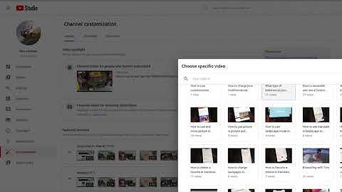 How to change the featured video on your youtube Channel page