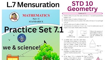 Practice Set 7.1| L-7 Mensuration | Class 10th Maths Geometry