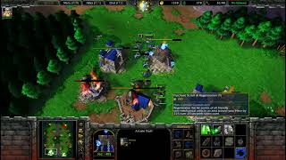 Surrounding a Level 8 Tinker - Level 8 Mountain King, Level 6 Paladin - 1v1 - WC3