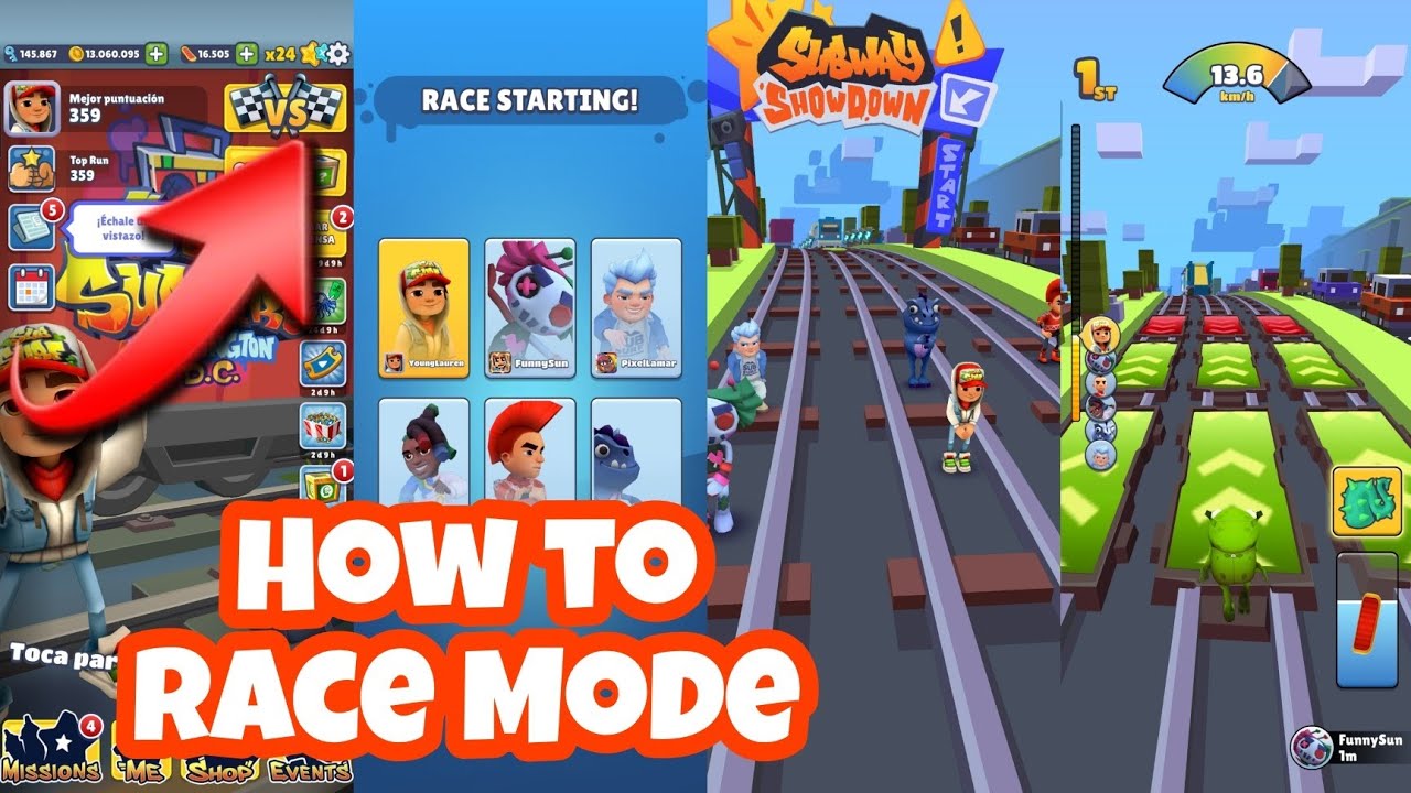 How to Race Mode in Subway Surfers 3.48.5 [TUTORIAL]