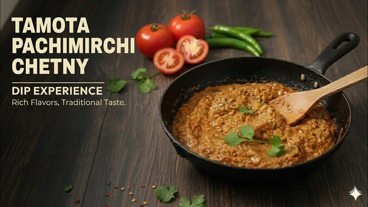 నోరూరించే టమోటా పచ్చిమిర్చి రోటి పచ్చడి | Tomato Pachimirchi Roti Pachadi in Telugu