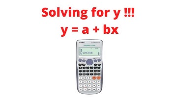 Finding Value of Y (y = a + bx) using CASI0 fx-570ES PLUS