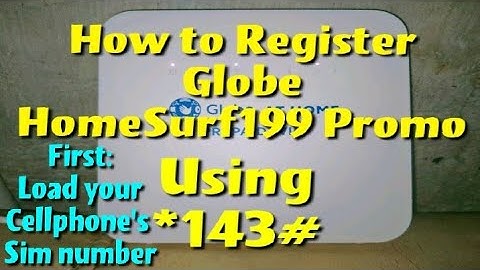 How to Register Globe HomeSurf199 Promo Using *143# | Muted Video to avoid copyright music