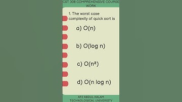 KTU CST 308 Comprehensive Course Work (2019 Scheme)Previous Year Question Paper of Exam June 2023.