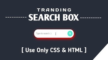Amazing Animated Search Bar Using ONLY CSS & HTML Tutorial | Trending Search Bar | Hover Effect
